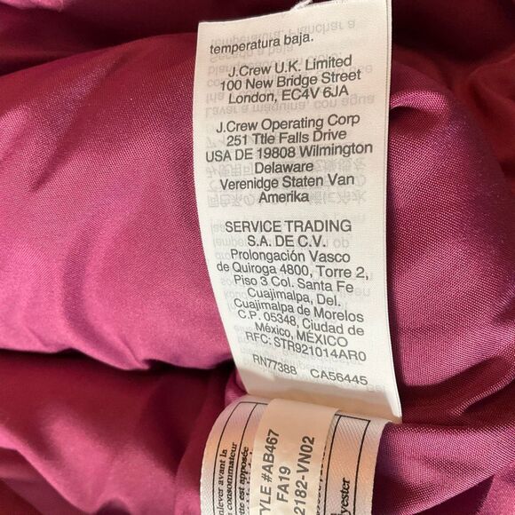 J Crew Quilted Zip up Vest. Rasberry Small preppy heritage - Picture 11 of 12